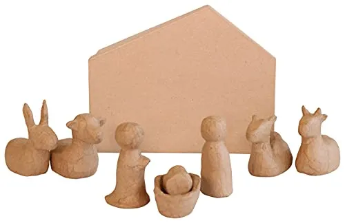 Décopatch NO053C Weihnachtskrippe Pappmaché Figuren