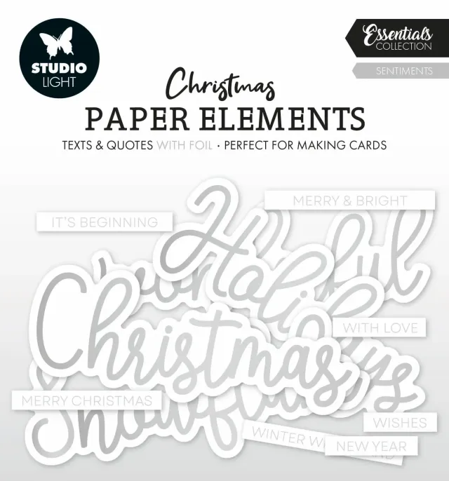 StudioLight Essentials Papierelemente Silver Sentiments