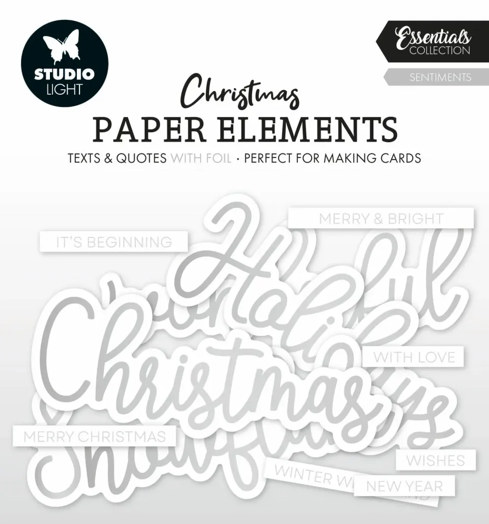 StudioLight Essentials Papierelemente Silver Sentiments