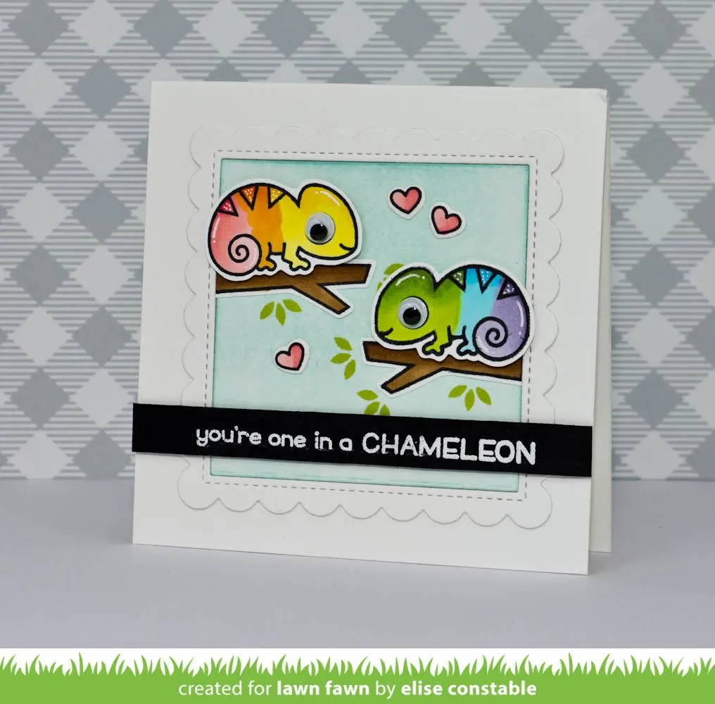 Lawn Fawn Stitched Scalloped Square Frames Stanzen 4-teilig