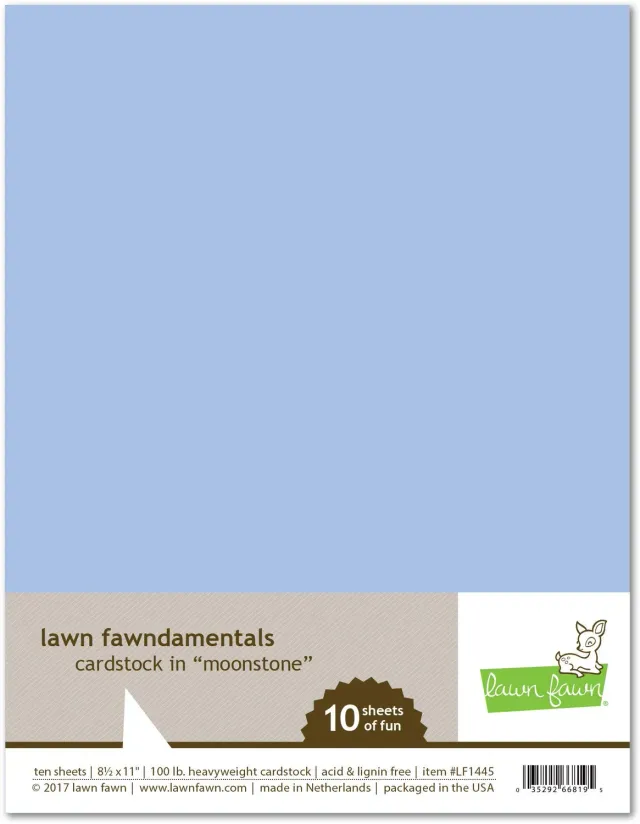 Lawn Fawn Moonstone Cardstock Hellblau 10 Blatt A4
