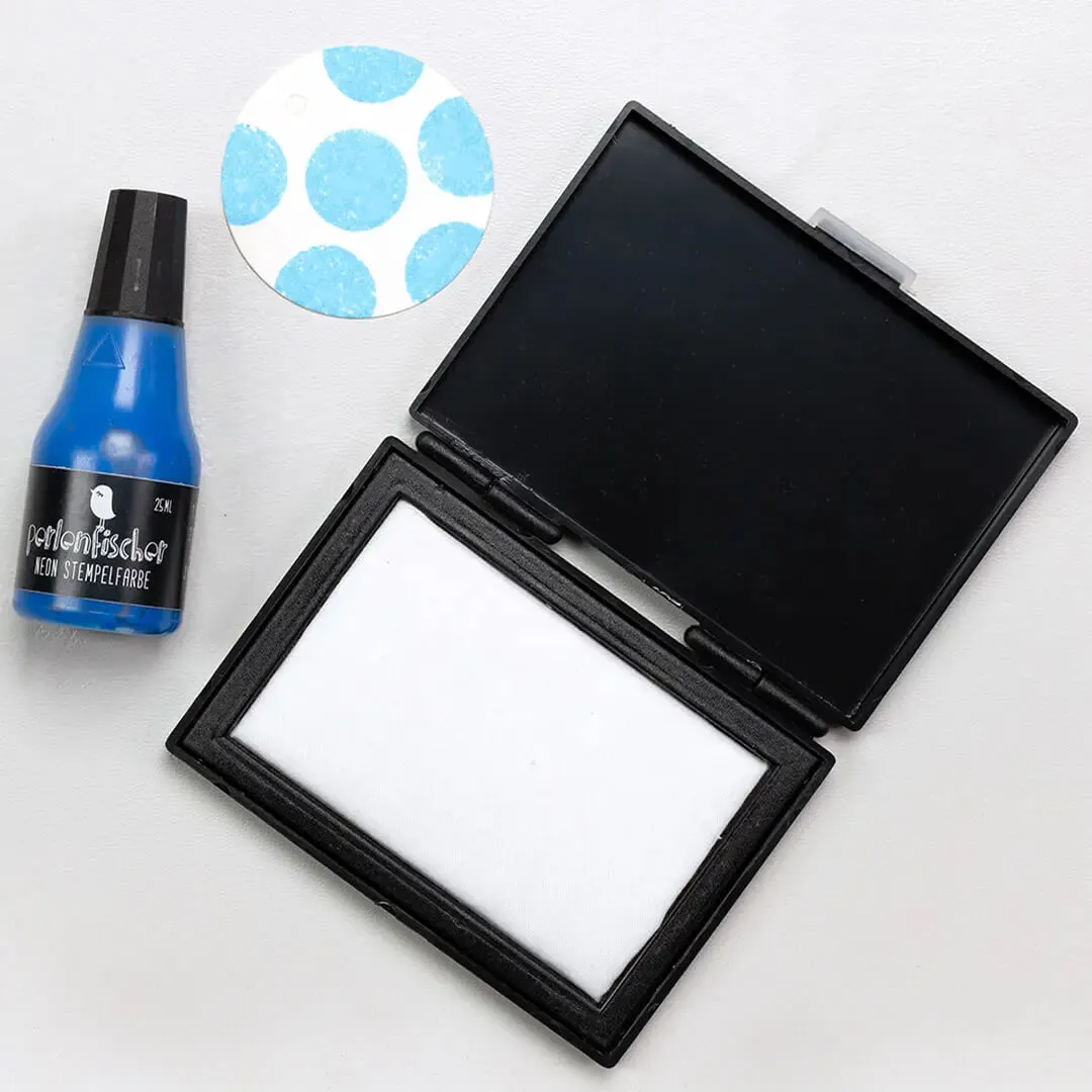 Perlenfischer Stempelkissen Set Neon Blau 25 ml Dye Ink