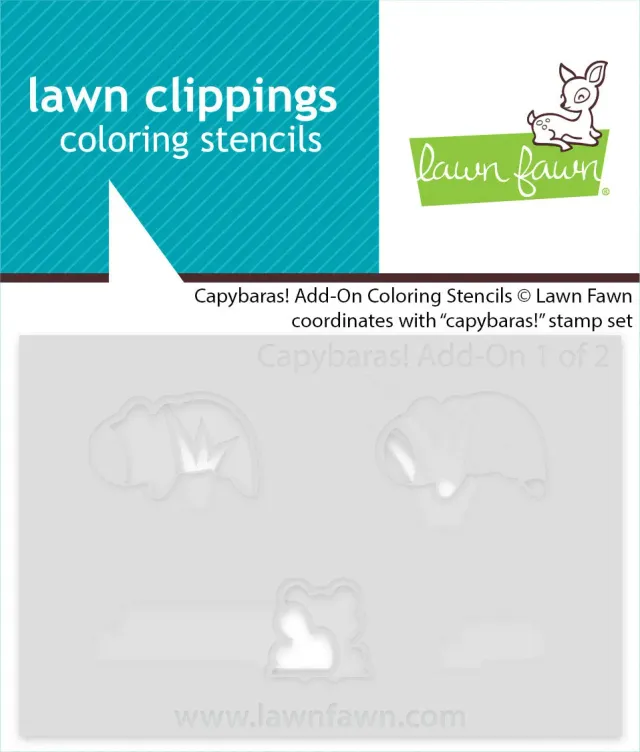 Lawn Fawn Capybaras Add-On Coloring Stencils Schablonen 2tlg