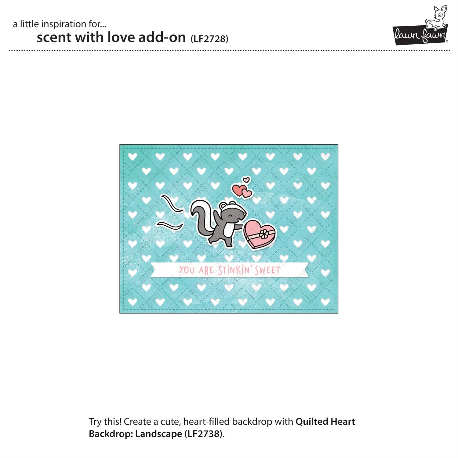 Lawn Fawn Scent with Love Add-On Stempelset Valentinstag