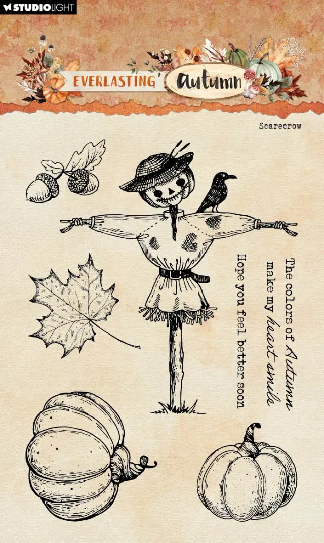 StudioLight Everlasting Autumn Clear Stamp Scarecrow