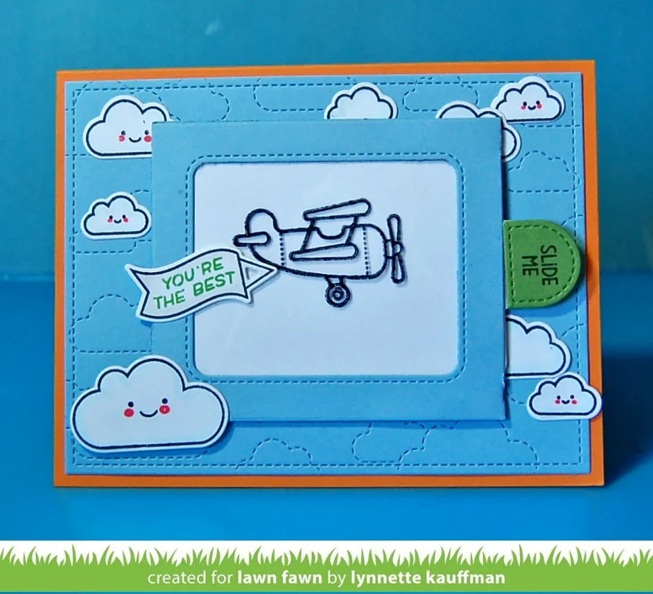 Lawn Fawn Stitched Cloud Backdrop LF1423 Stanzschablone