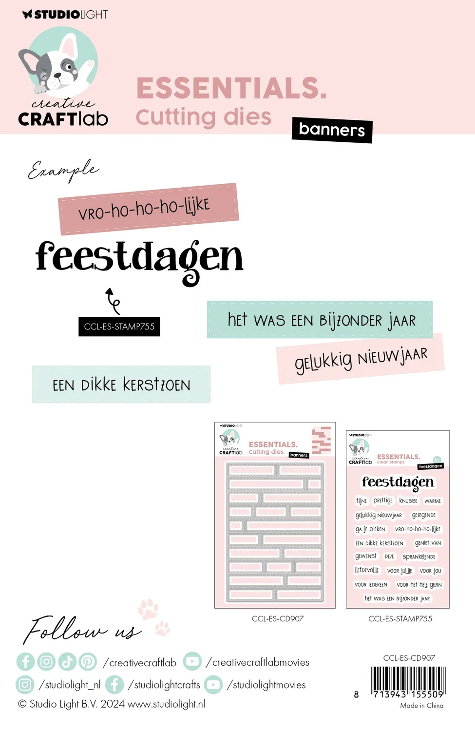 StudioLight Creative Craftlab Banners Stanzschablone