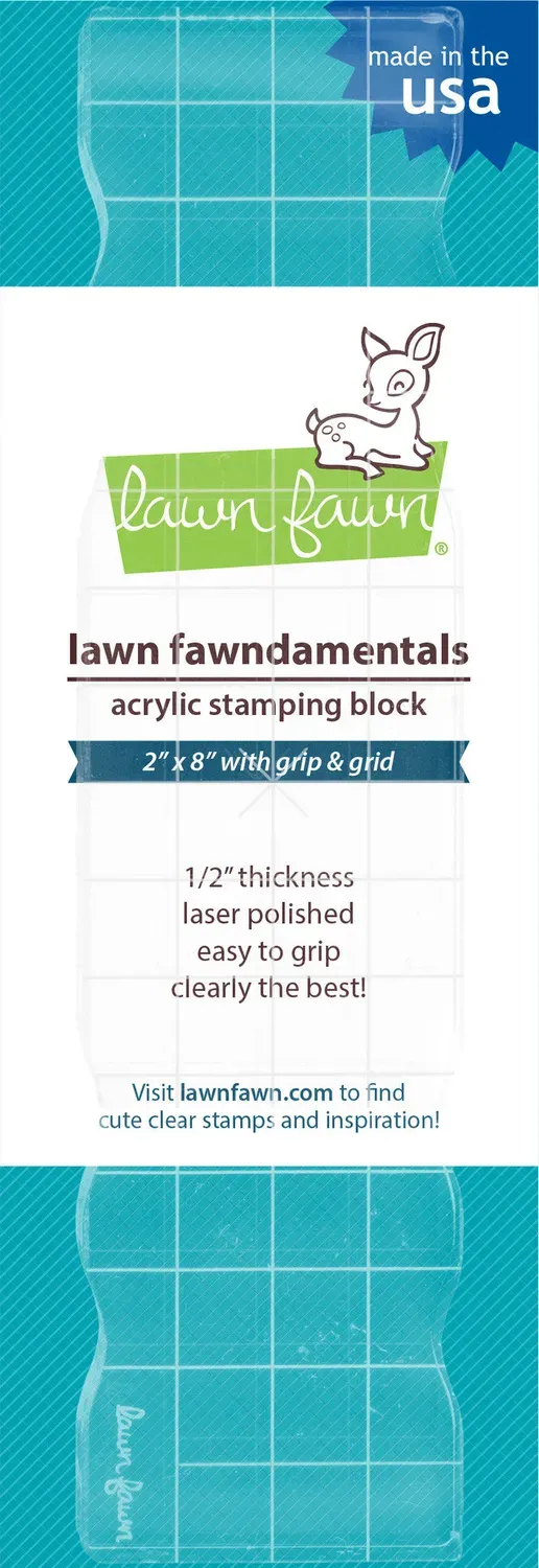 Lawn Fawn Grip Block LF502 Acrylblock 5x20cm mit Raster