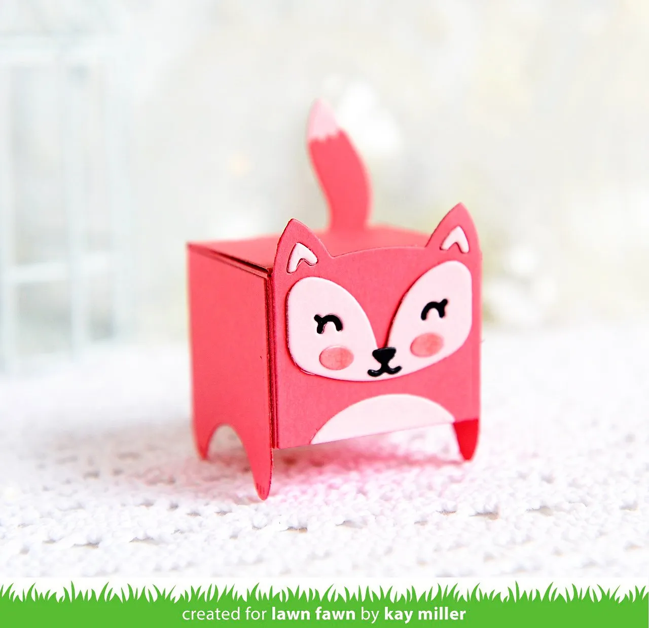 Lawn Fawn Tiny Gift Box Raccoon Fox Stanzformen 2 Motive