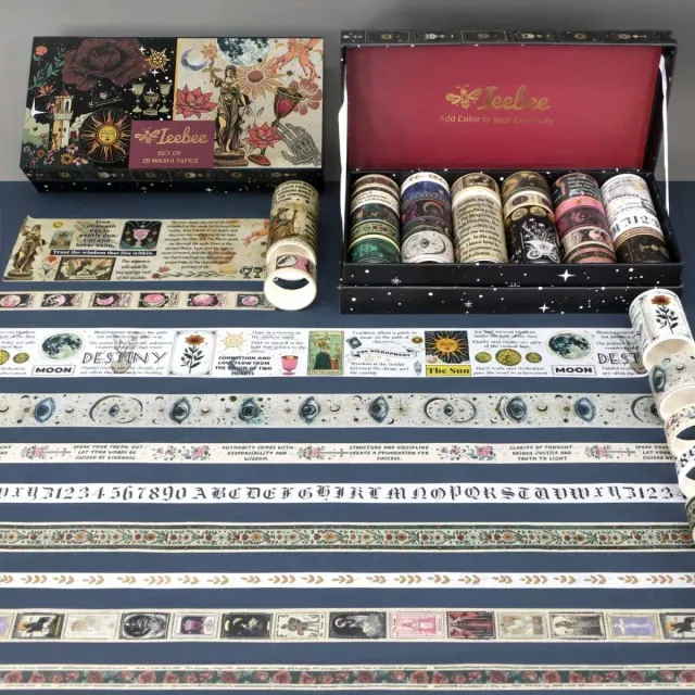 Ieebee Tarot Washi Tape Set 29 Rollen Vintage Astrologie