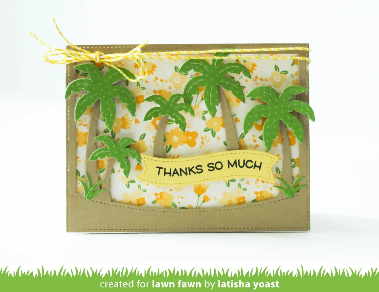 Lawn Fawn Lawn Cuts Tropical Backdrop Stanzschablone Palme