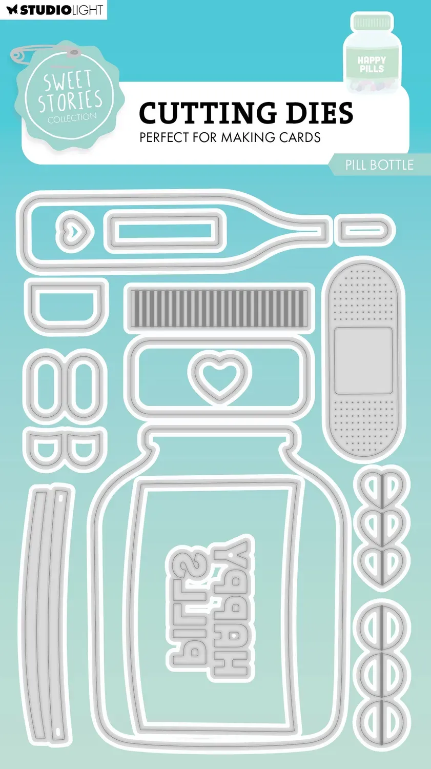 StudioLight Sweet Stories Stanzschablone Pill Bottle Gute Besserung
