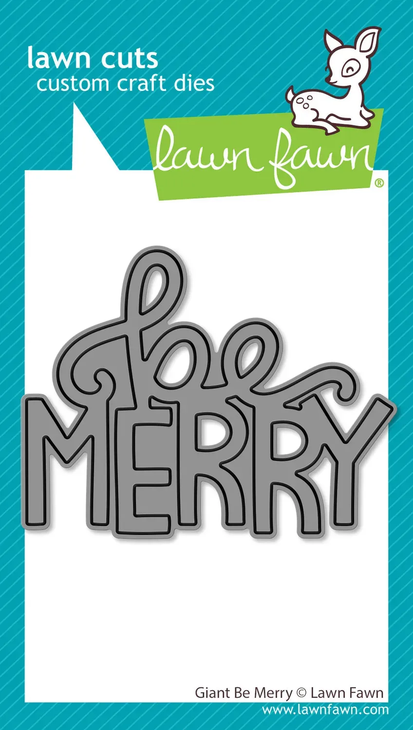 Lawn Fawn Lawn Cuts Giant Be Merry Stanzschablone Weihnachten