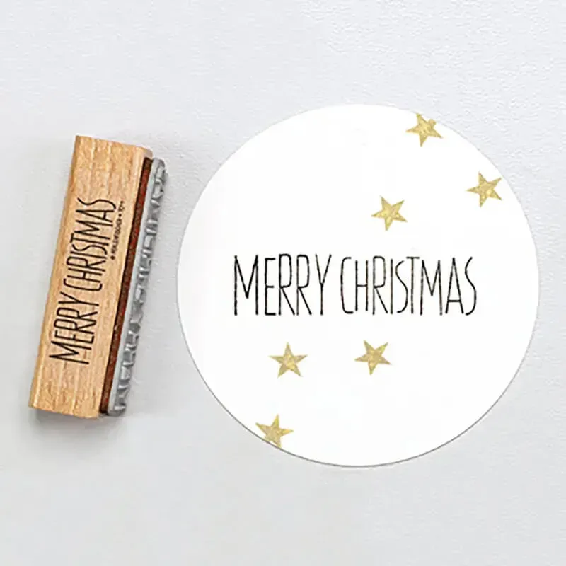 Perlenfischer Merry Christmas 2 Stempel Weihnachten 13x50 mm