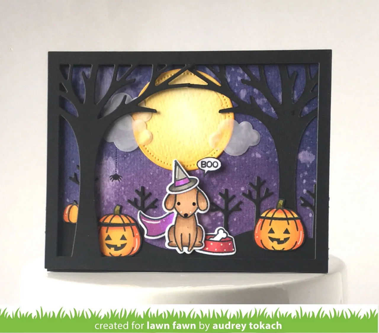 Lawn Fawn Leafy Tree Backdrop Landscape Stanze Baum
