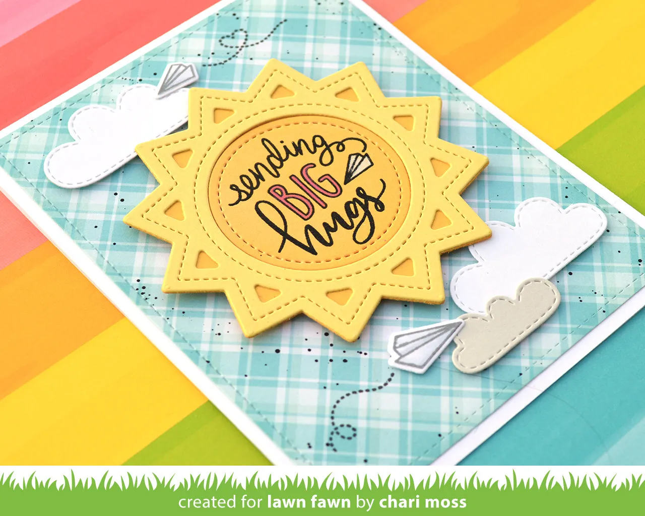 Lawn Fawn Lawn Cuts Stitched Sun Frame Stanzen Sonne
