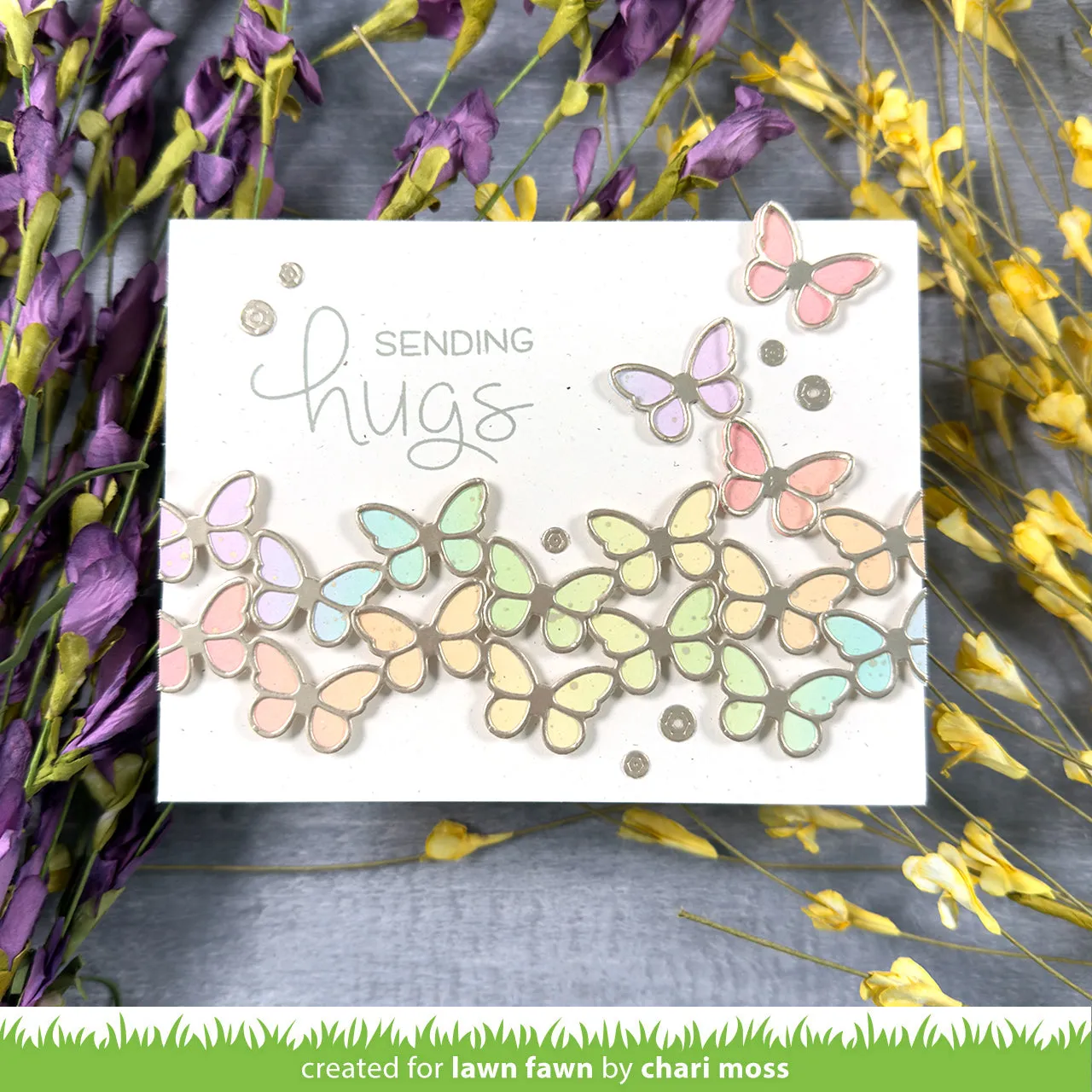 Lawn Fawn Butterfly Border Stanze 5-teilig Schmetterlinge