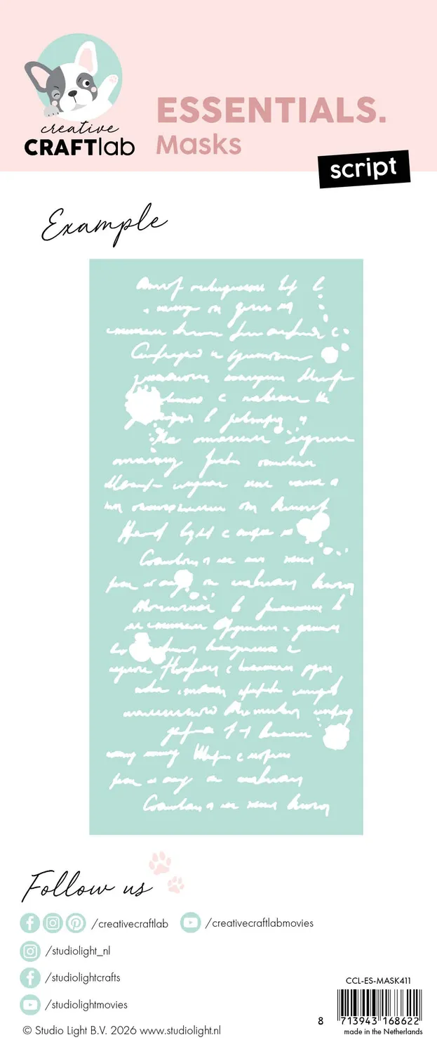 Creative Craftlab Essentials Script Schablone Mask