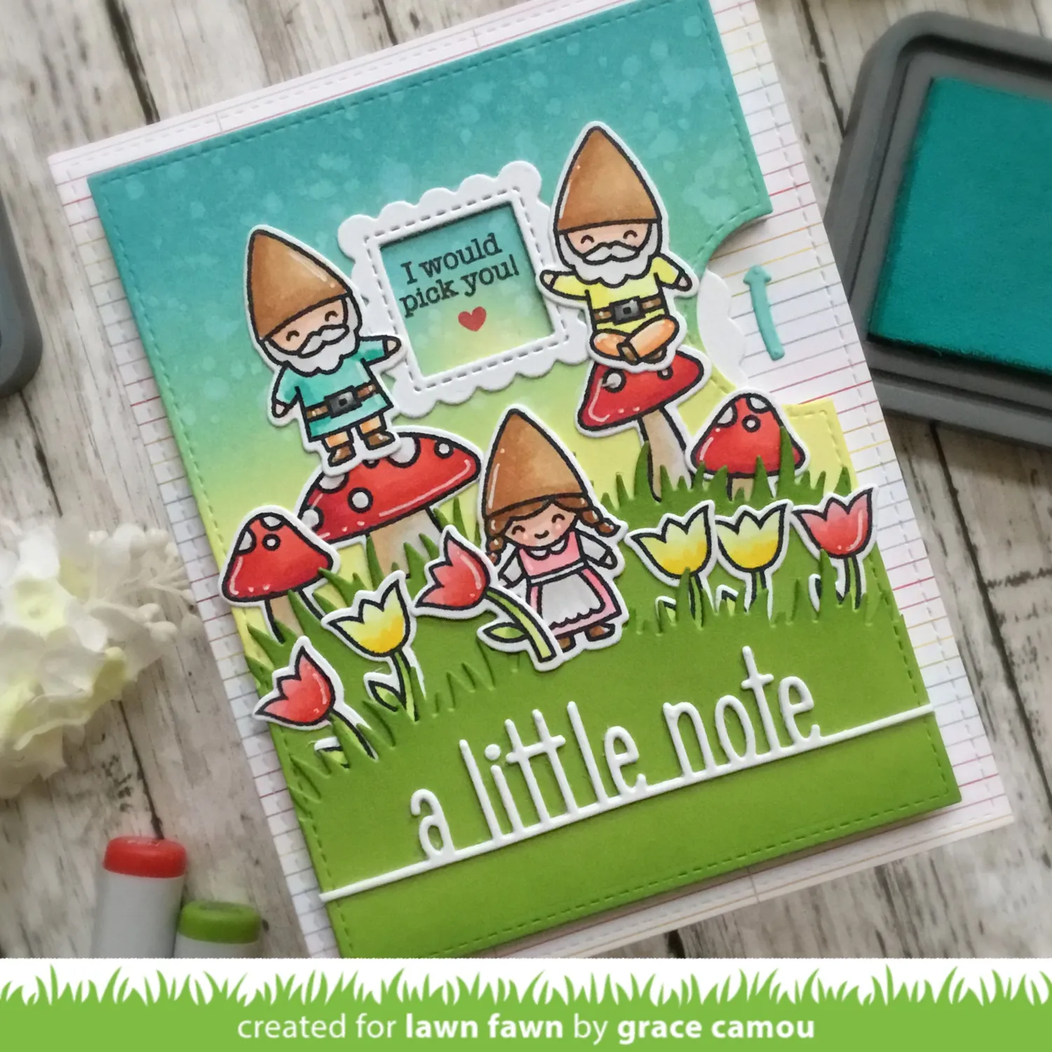 Lawn Fawn Lawn Cuts A Little Note Line Border Stanzschablone