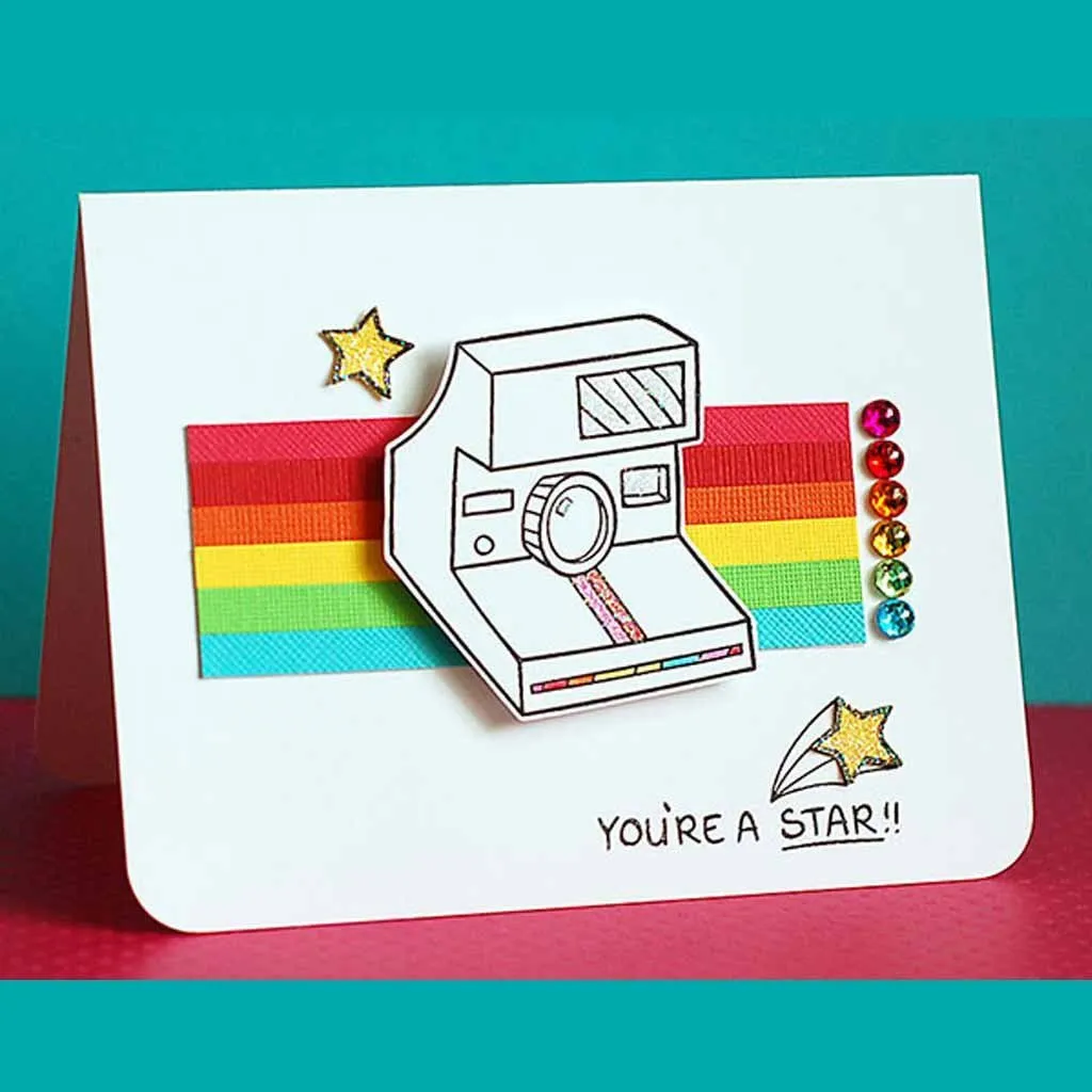Lawn Fawn Say Cheese Stempel Polaroid Kamera