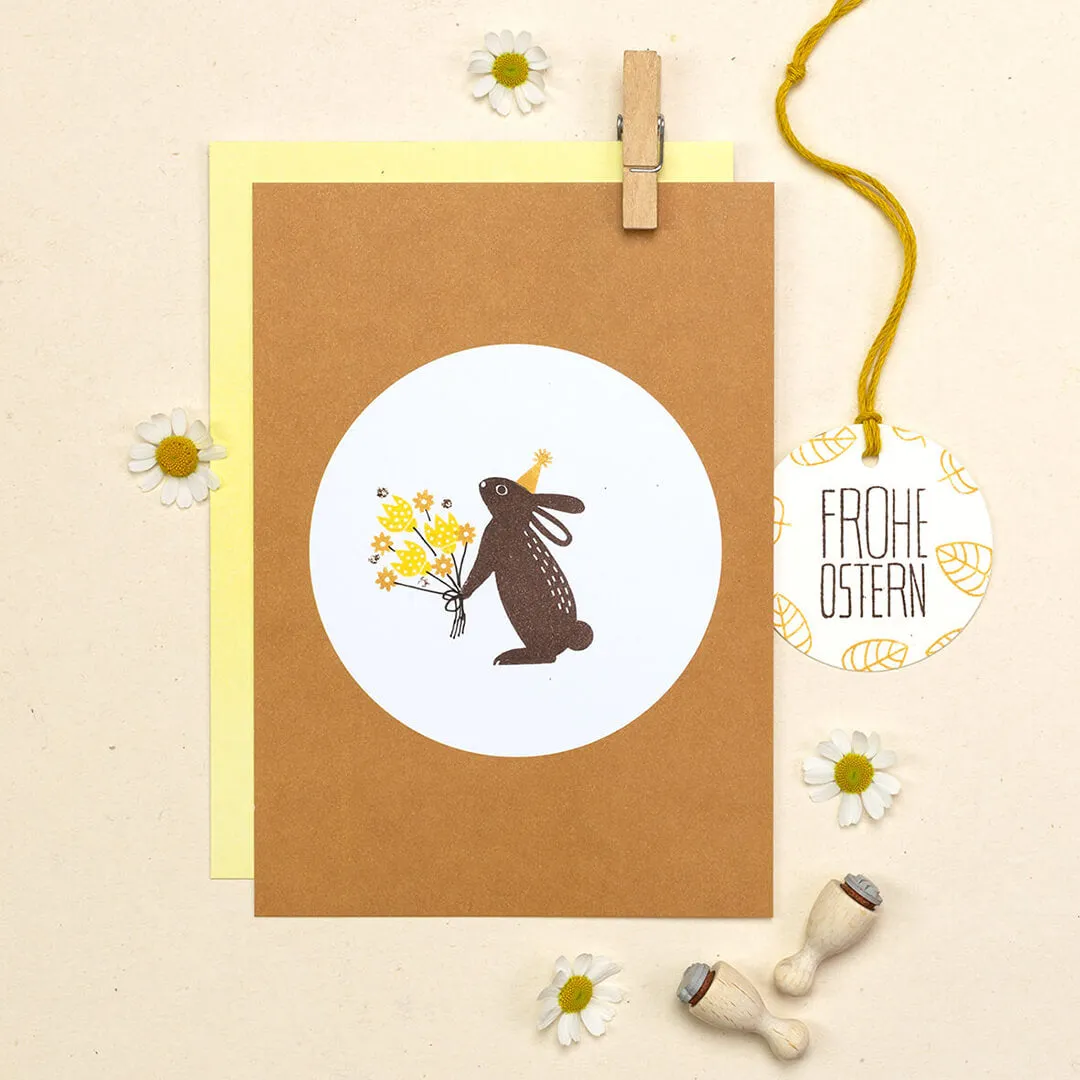 Perlenfischer Frohe Ostern Stempel 27x22 mm Schrift
