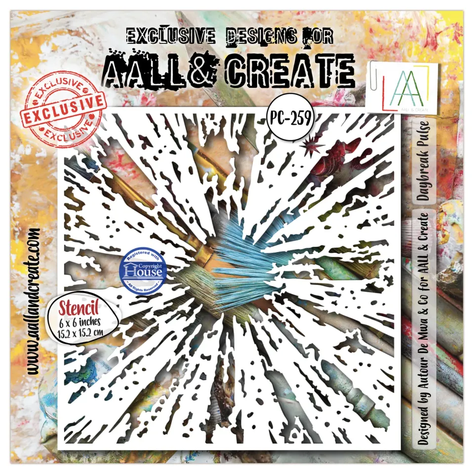 AALL and Create PC-259 Schablone Daybreak Pulse 15x15cm Mylar