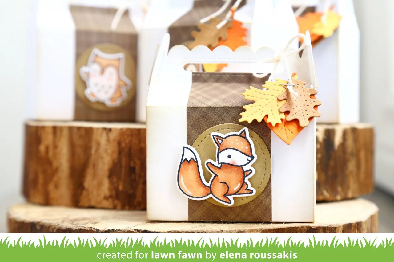 Lawn Fawn Scalloped Treat Box Stanzschablone Geschenkbox