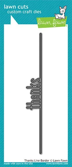 Lawn Fawn Thanks Line Border Stanze Schriftzug