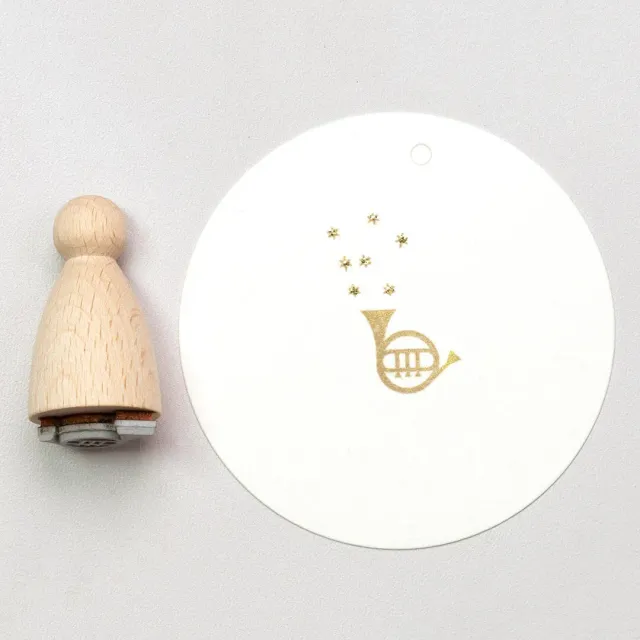 Perlenfischer Horn Stempel 15x17 mm Motiv