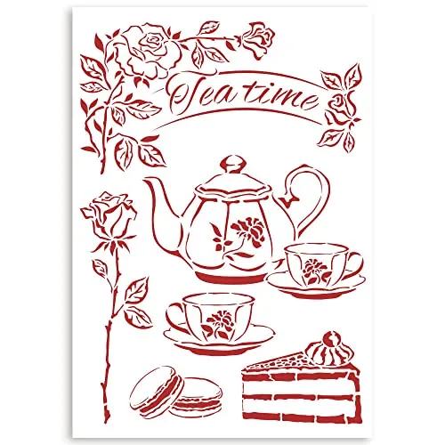 Stamperia Casa Granada Tea Schablone A4 21x29,7 cm Ornament