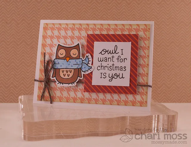 Lawn Fawn Winter Owl Stempel Eule 3-teilig Weihnachten