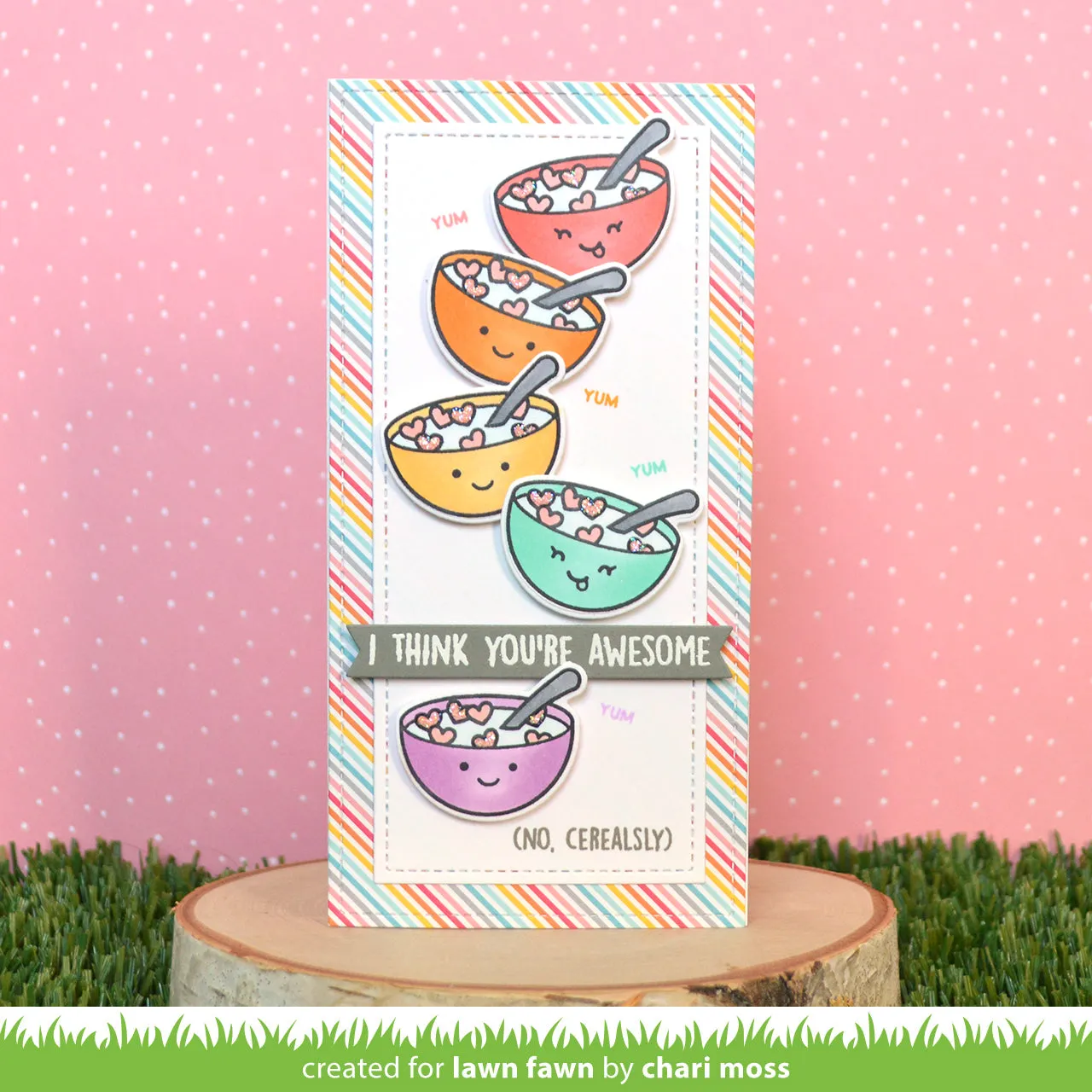 Lawn Fawn Cerealsly Awesome Stempelset Valentinstag