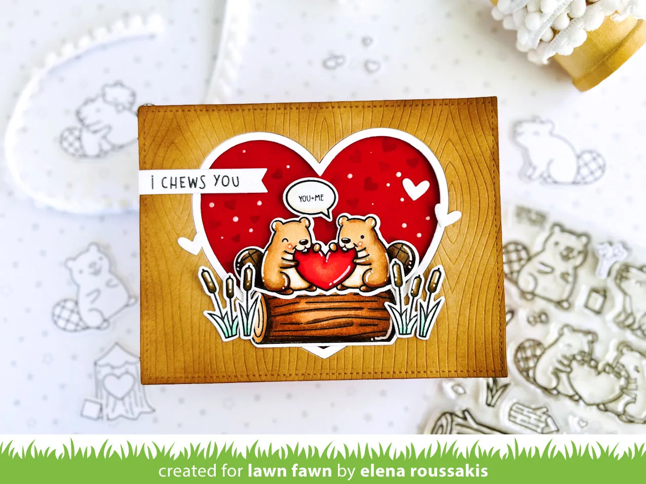 Lawn Fawn Woodgrain Background Heißfolienplatte LF3024