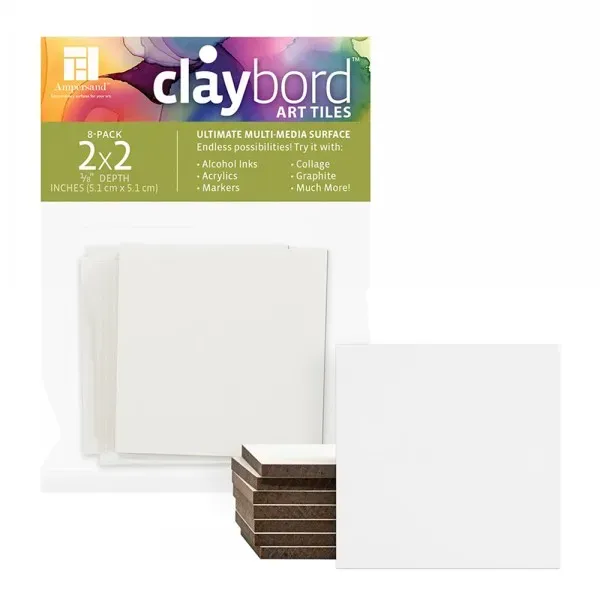 Lavinia Stamps Claybord 2x2 Malplatte 8er Pack