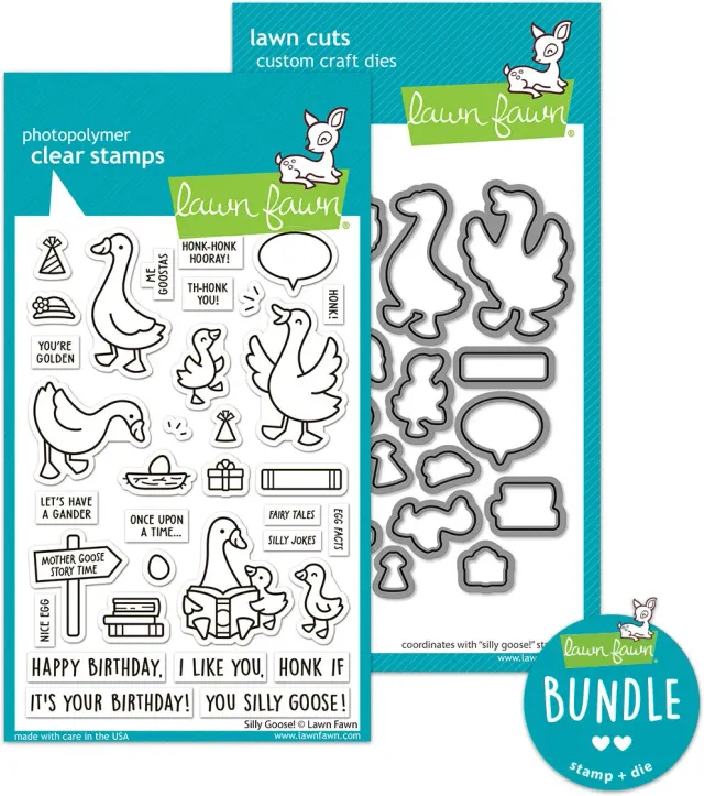 Lawn Fawn Silly Goose! Bundle Stempel + Stanzen Gänse