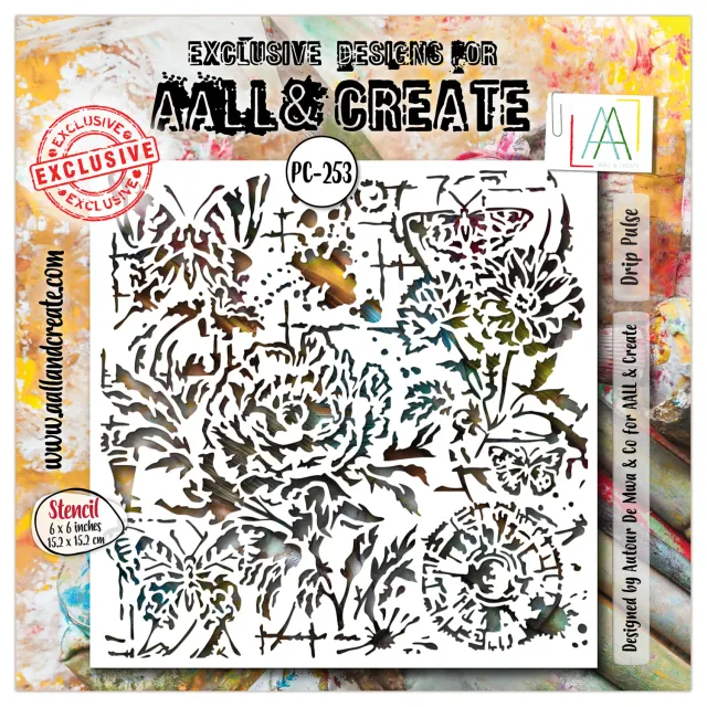 AALL and Create PC-253 Drip Pulse Schablone 15x15 cm