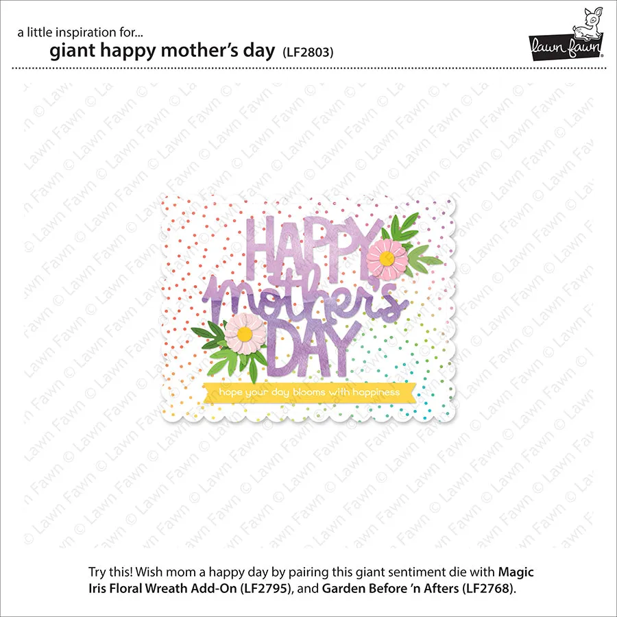 Lawn Fawn Giant Happy Mother's Day Stanzen Muttertag