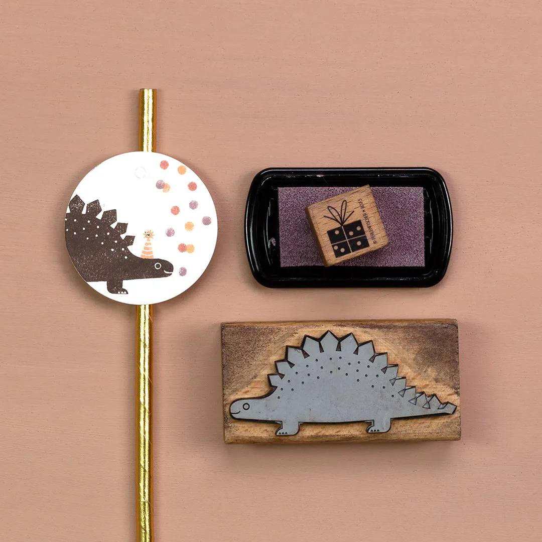 Perlenfischer Stegosaurus Stempel 72x32 mm Dino