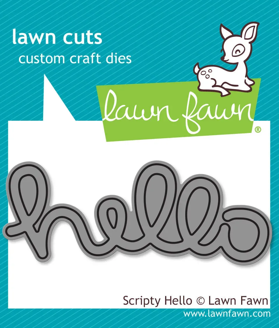 Lawn Fawn Scripty Hello Lawn Cuts Wortstanze