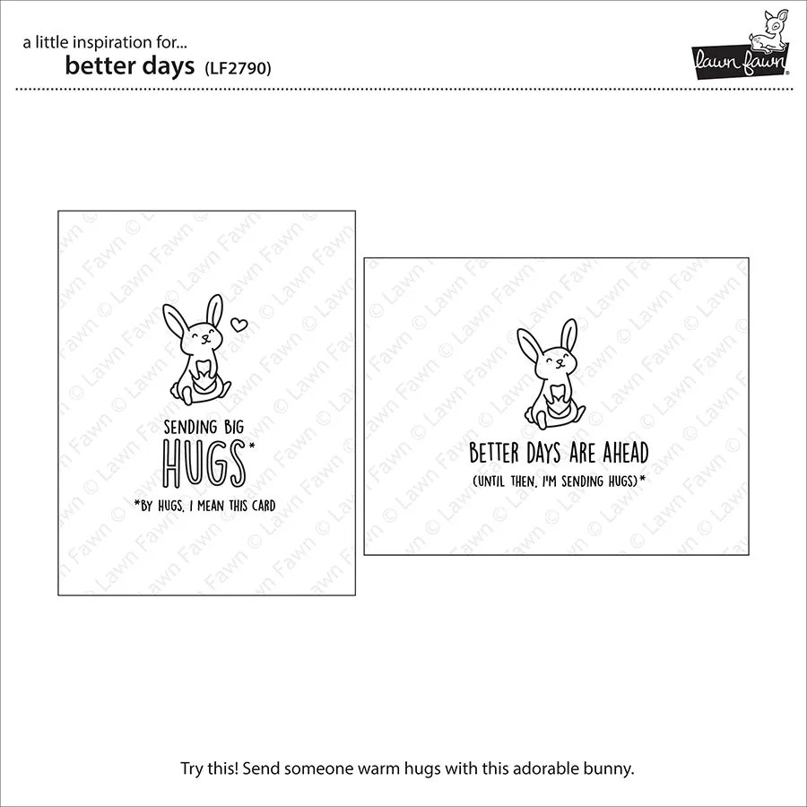 Lawn Fawn Better Days Stempelset Hase Genesung