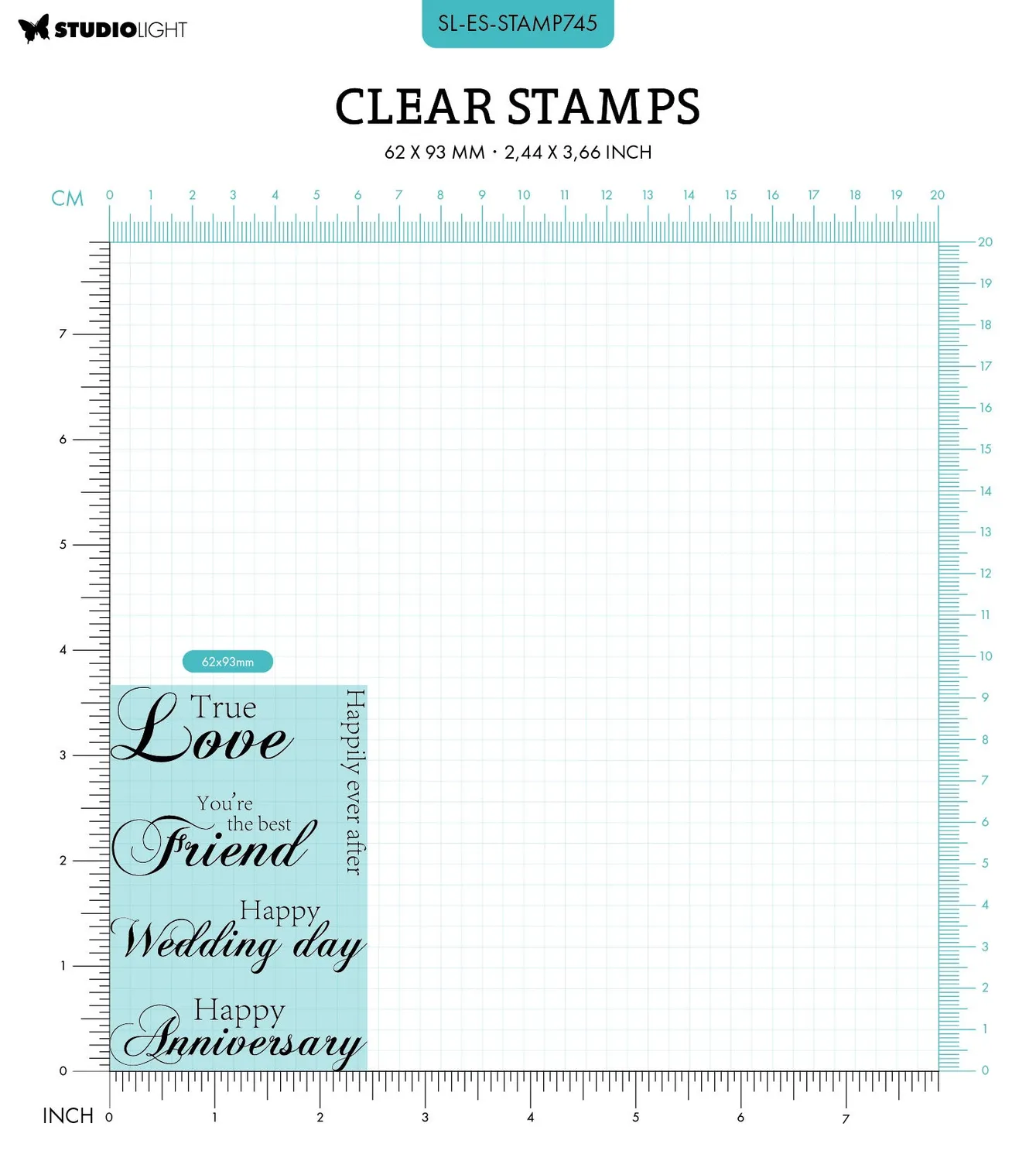 Studio Light Essentials True Love Clear Stamps