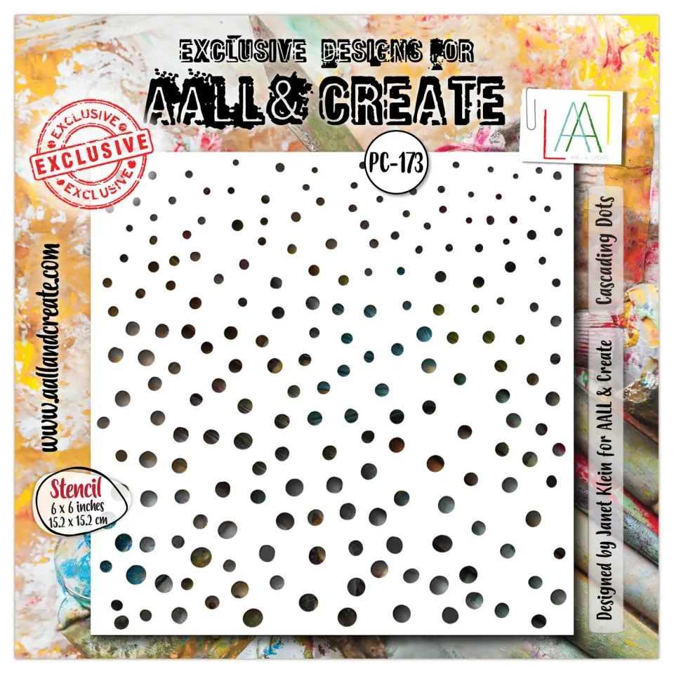AALL and Create 173 Cascading Dots Schablone 15x15 cm Punkte