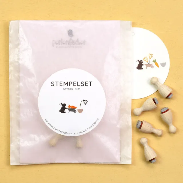 Perlenfischer Ostern Stempelset 5 Mini-Stempel F-Kegel