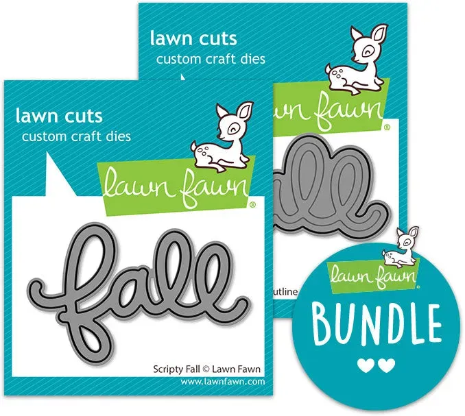 Lawn Fawn Scripty Fall Stanz-Bundle Herbst Schriftzug