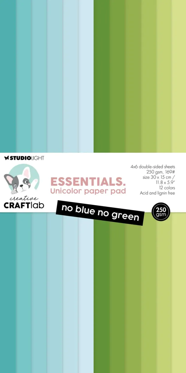 Creative Craftlab Essentials Papierblock No Blue No Green 24 Blatt