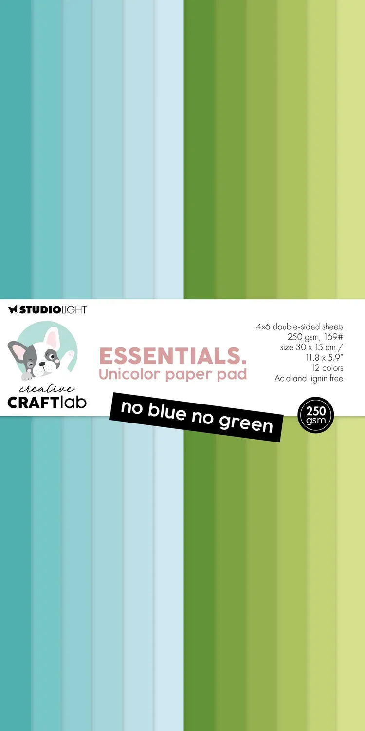 Creative Craftlab Essentials Papierblock No Blue No Green 24 Blatt