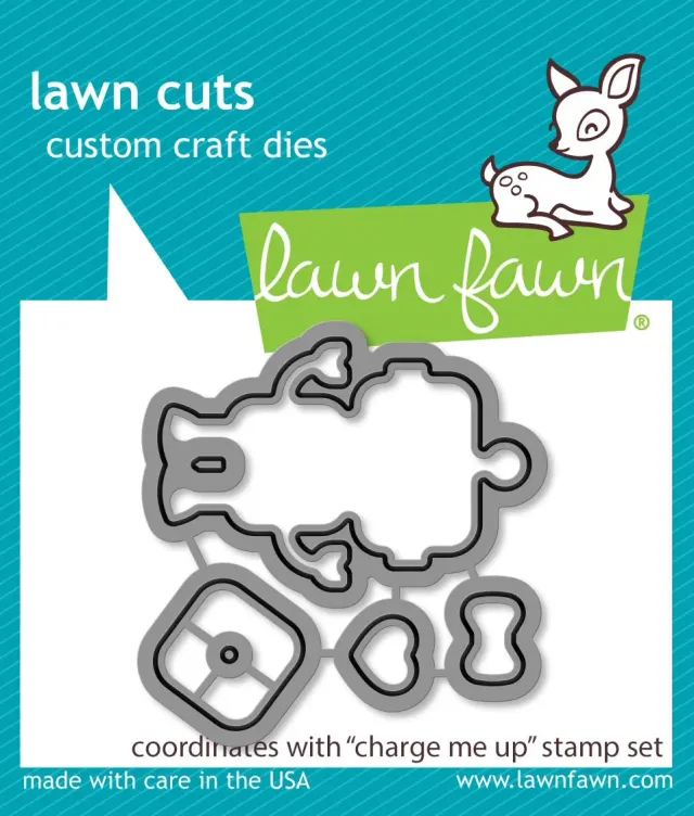 Lawn Fawn Lawn Cuts Charge Me Up Stanzschablonen Roboter