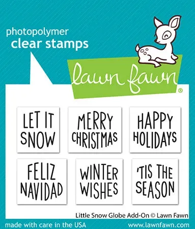 Lawn Fawn Little Snow Globe Add-on Stempel Weihnachten
