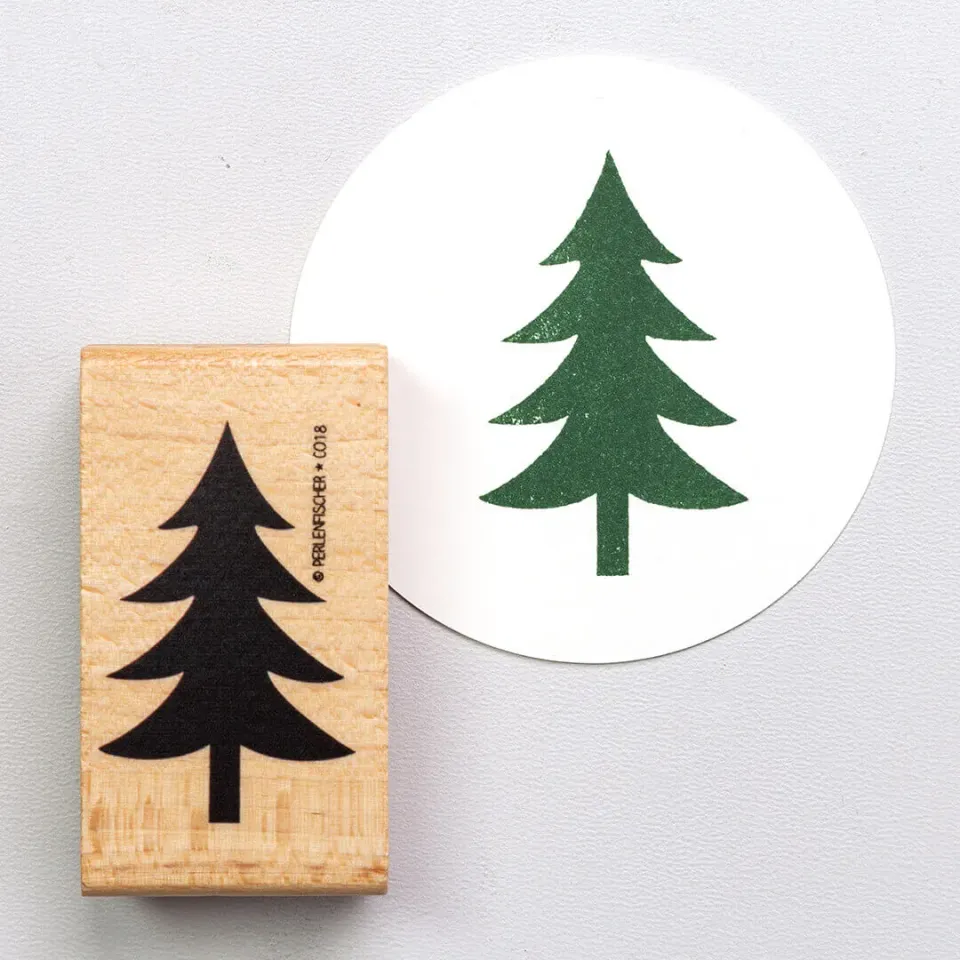 Perlenfischer Tannenbaum XL Stempel 53x33 mm