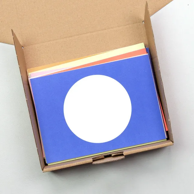 Perlenfischer Restebox Postkartenset Dot blanko